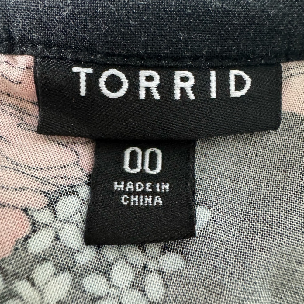 Torrid Black Floral Midi Dress Size 10 - Picture 7 of 10
